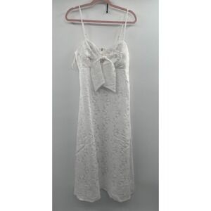 NWT Lilly Pulitzer sarahlynne Maxi Dress Women's 12 Resort White Bow Sleeveless